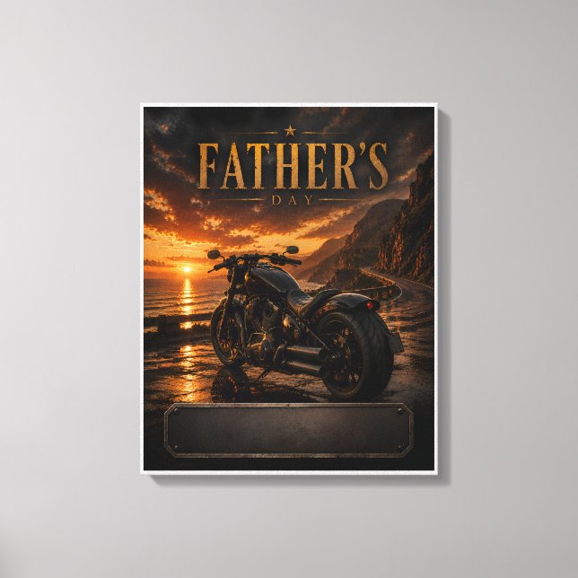 Personlig motorcykel Fars dag Canvas-konst Canvastryck (Framsida)
