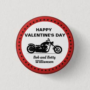 Personlig Motorcykel Glad Alla hjärtans dag Knapp