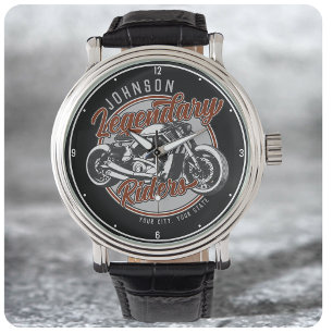 Personlig Motorcykel Legendary Rider Biker NAMN Armbandsur