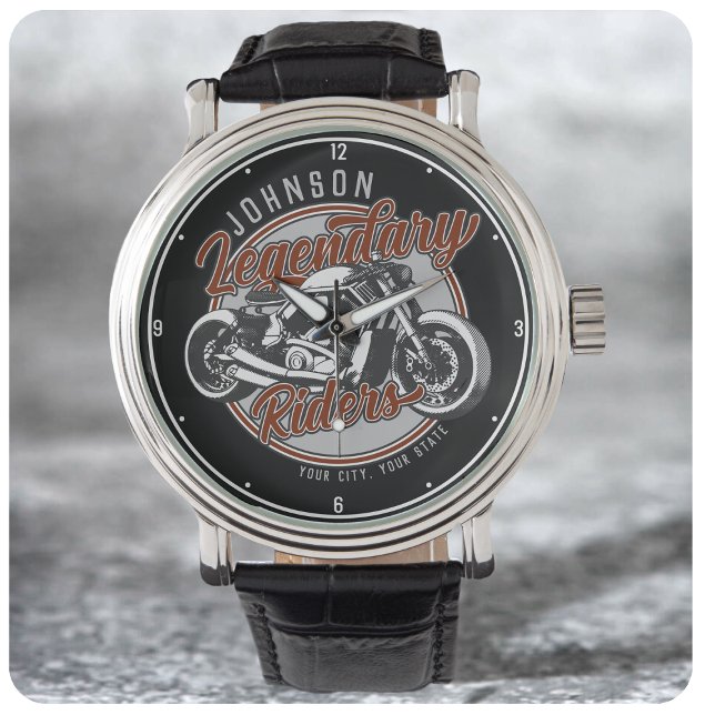 Personlig Motorcykel Legendary Rider Biker NAMN Armbandsur (Skapare uppladdad)