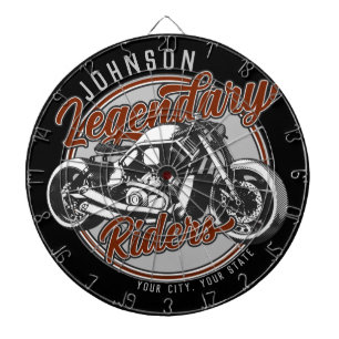 Personlig Motorcykel Legendary Rider Biker NAMN Darttavla