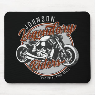 Personlig Motorcykel Legendary Rider Biker NAMN Musmatta