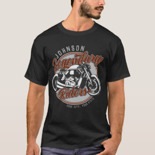 Personlig Motorcykel Legendary Rider Biker NAMN T Shirt