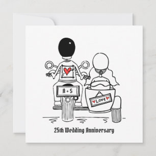 Personlig motorcykel & sidvagn årsdag inbjudningar