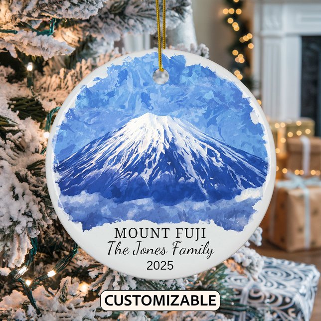 Personlig Mount Fuji Ornament, Japan Julgransprydnad Keramik (Skapare uppladdad)