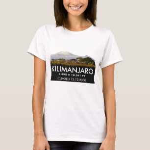 Personlig Mount Kilimanjaro klätterminnesmärke Tee