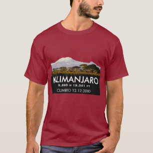 Personlig Mount Kilimanjaro klätterminnesmärke Tee Shirt