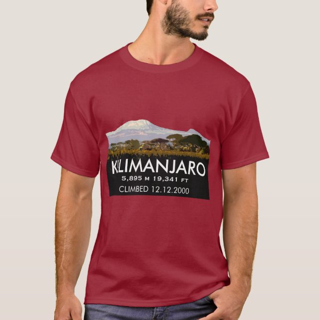 Personlig Mount Kilimanjaro klätterminnesmärke Tröja (Framsida)