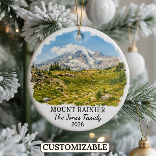 Personlig Mount Rainier National Park Washington Julgransprydnad Keramik