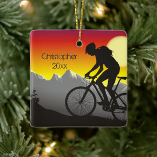 Personlig Mountain Bike Biking jul Julgransprydnad Keramik