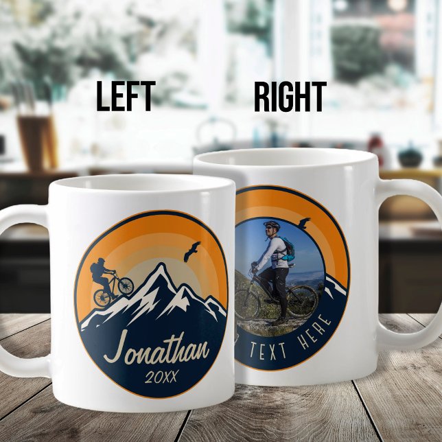 Personlig Mountain Biking Cyclist Road Bike Kaffemugg (Skapare uppladdad)
