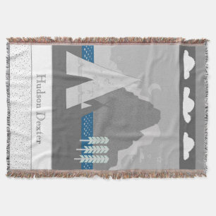 Personlig Mountain Teepee Blanket Filt