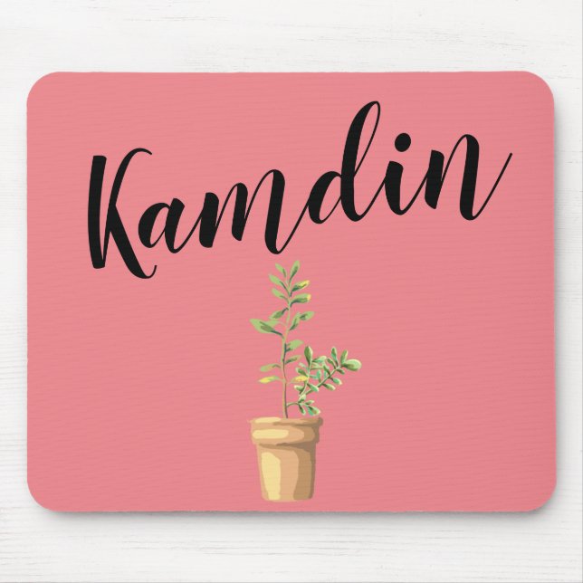 Personlig Mouse Pad Bohemian Cactus Succuls Musmatta (Framsidan)