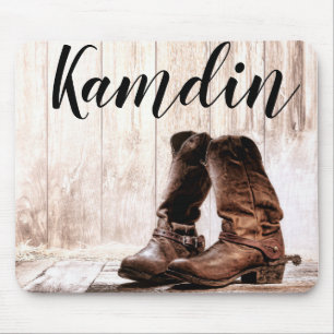 Personlig Mouse Pad Boots Land Rustic Wester Musmatta