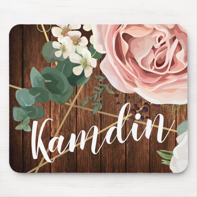 Personlig Mouse Pad Geometric Garden Ro Barn Musmatta (Framsidan)