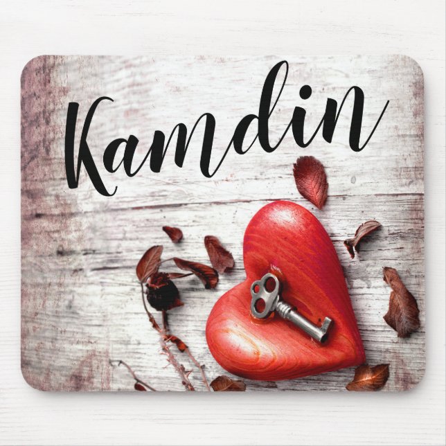 Personlig Mouse Pad Land Wood Nyckel till mitt öra Musmatta (Framsidan)