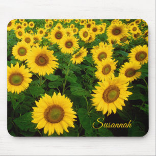 Personlig Mouse Pad med solblommor Musmatta