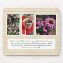 Personlig Mousepad med foton och meddelanden