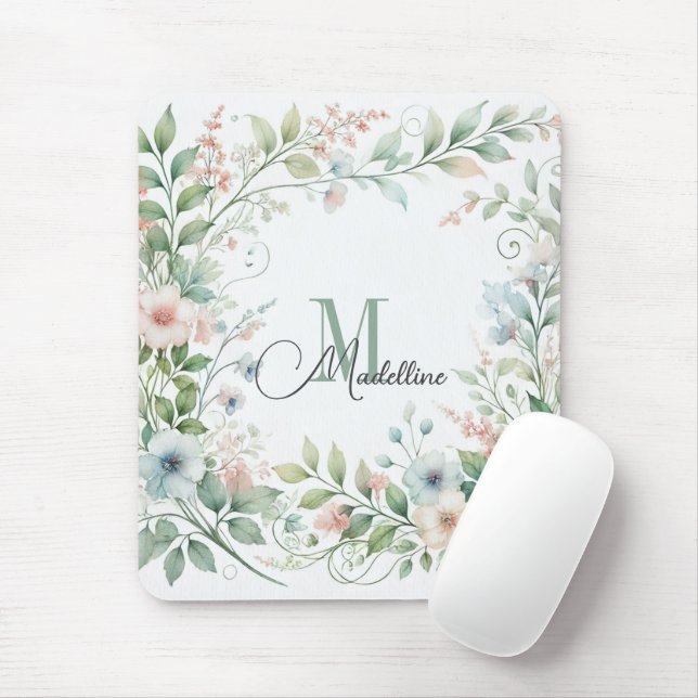 Personlig Mousepad med Vild Flowers | Inledande Musmatta (Med mus)