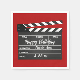 Personlig Movie Clapboard Pappra Party Napkins Pappersservett