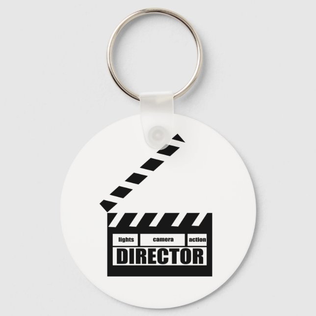 Personlig Movie Director Clapboard Gift Nyckelring (Framsida)