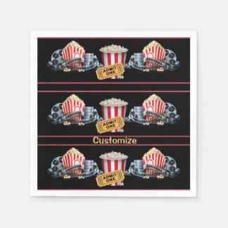 Personlig Movie Night Popcorn Napkins Pappersservett