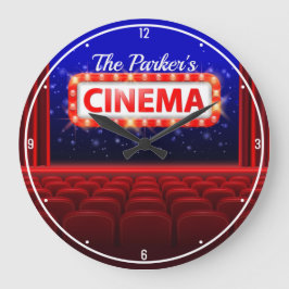 Personlig Movie Theater Cinema Family Room Stor Klocka