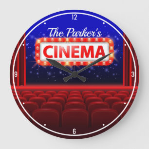 Personlig Movie Theater Cinema Family Room Stor Klocka
