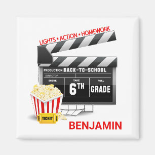 Personlig Movie Theme 6e Klass Magnet