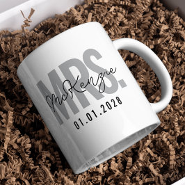 Personlig Mr & Mrs Muggpresent För Par & Nygifta Kaffemugg