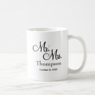 Personlig Mr. och Mrs. Bröllop Kaffemugg