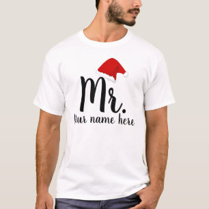 Personlig Mr& Santa Couple T Shirt