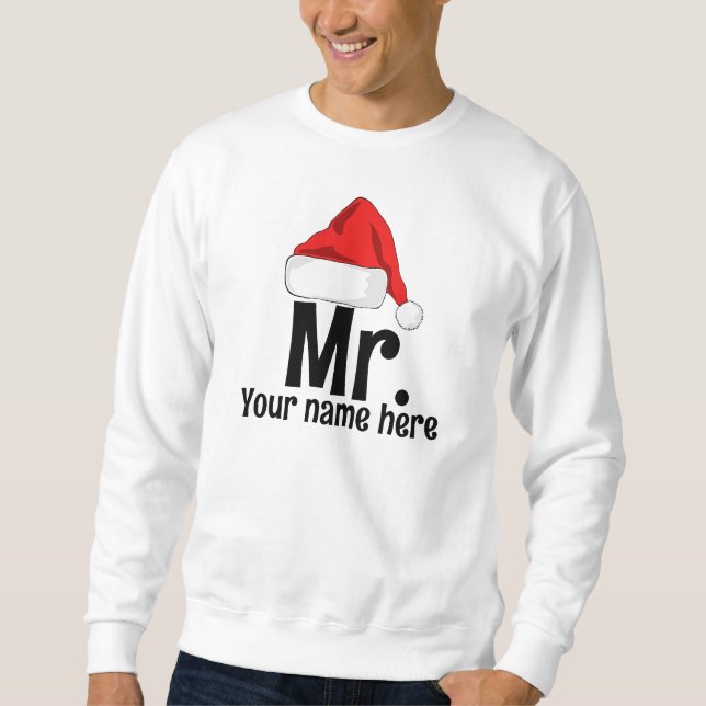 Personlig Mr. Santa Sweatshirt (Framsida)