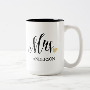 Personlig Mrs.   Bride to be-2 Två-Tonad Mugg