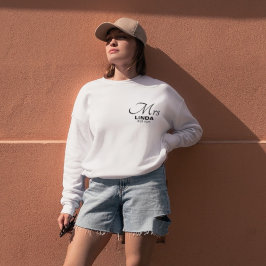 Personlig Mrs. med namn, Förlovning, brud Swea T Shirt