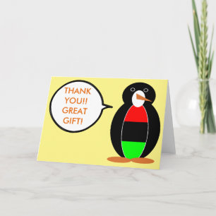 Personlig Ms Penguin Afrikansk Diaspora Talande Tack Kort