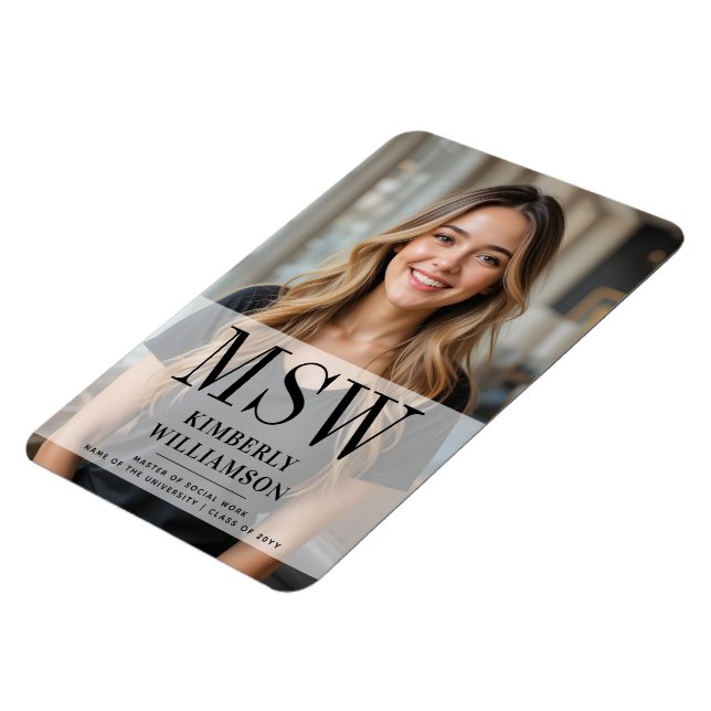 Personlig MSW Master of Social Work Studenten Magnet (Vänstra Sidan)