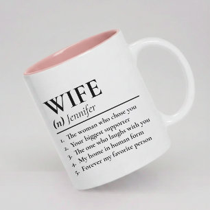 Personlig Mug Definition för Hustru Nyförlovade Pr Två-Tonad Mugg