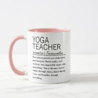 Personlig Mug för Yogalärare Definition Mug