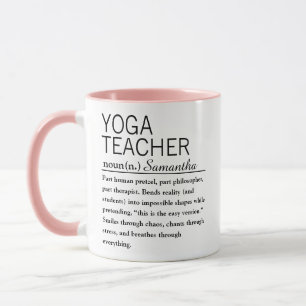 Personlig Mug för Yogalärare Definition Mug Mugg