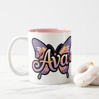 Personlig mugg - Ava Butterfly Design Mugg