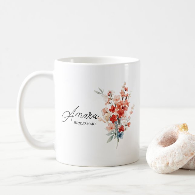 Personlig mugg, brudtärna-gåva kaffemugg (Med munk)
