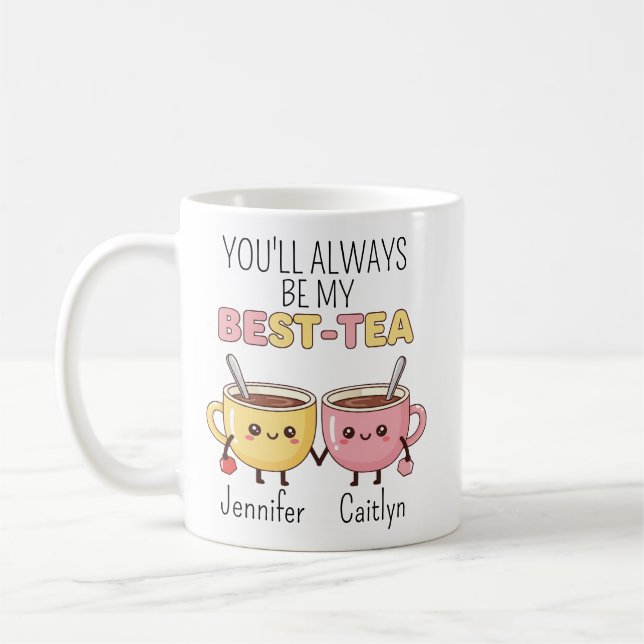 Personlig mugg, du blir alltid min bästa teakåda kaffemugg (Vänster)