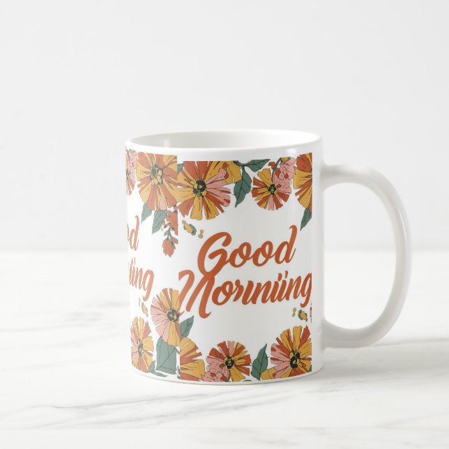 personlig mugg eller blommigt formgivning bra morg (Höger)