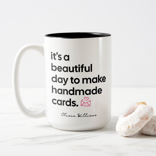 Personlig mugg för Crafty Handmade Card Maker (Med munk)