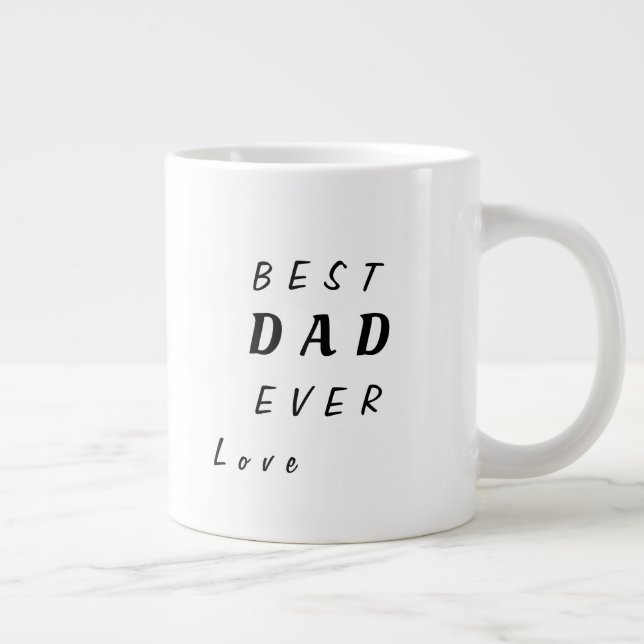 Personlig mugg för Pappa - bästa Pappa någonsin Jumbo Mugg (Höger)