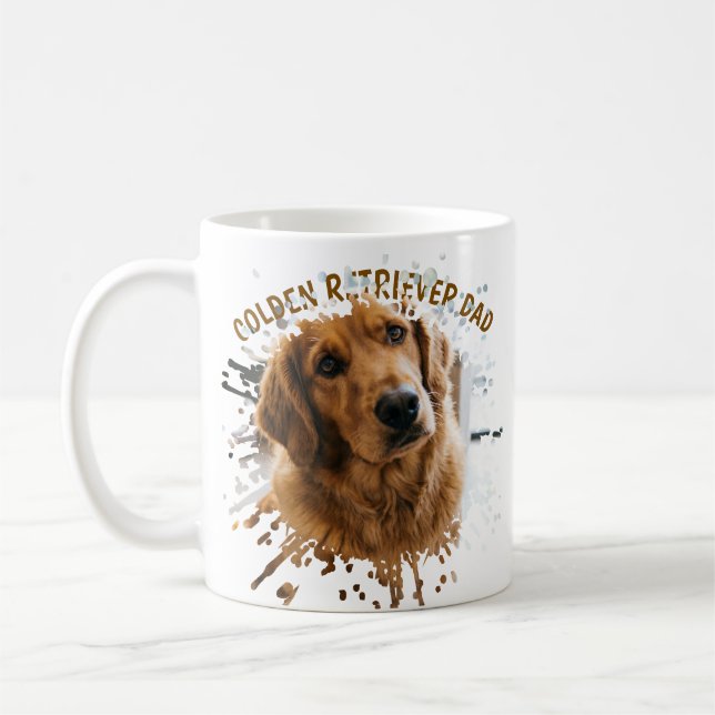 Personlig Mugg för Pappa med Golden Retriever - Hu (Vänster)