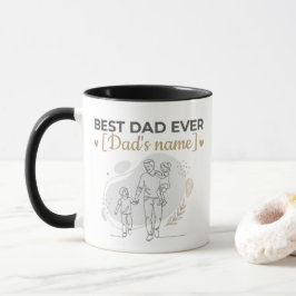 Personlig Mugg för Pappor |Accent Kaffe Mugg