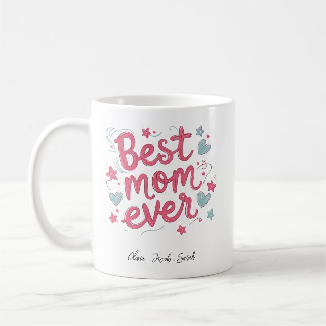 Personlig mugg - Heartfilt Gift for Best Mamma (Vänster)