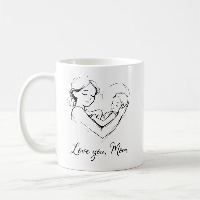 Personlig mugg - Heartfilt Gift for Best Mamma (Vänster)